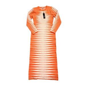 New Fashion Nova Margo Sweater Maxi Dress Orange Bodycon Size 1X